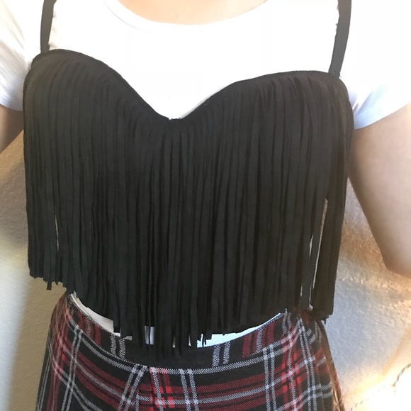 LAST CHANCE* Bohemian Fringe Bustier Top - Picture 6 of 8